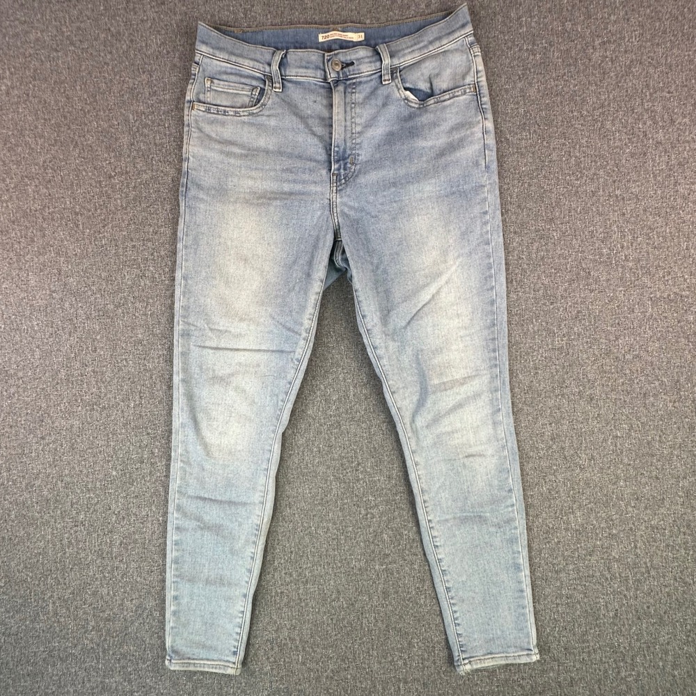 Levi's Jeans Women 31 720 High Rise Super Skinny Light Blue Stretch Denim